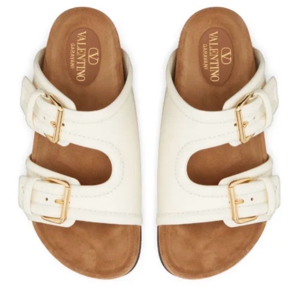 Valentino Garavani 30mm Fussfriend White Calf Leather New Sz 37 (7) - Picture 1 of 13